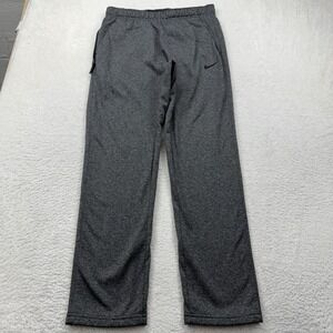 Nike Therma-FIT Mens Medium Gray Heather Fleece Straight Leg Sweatpants Training